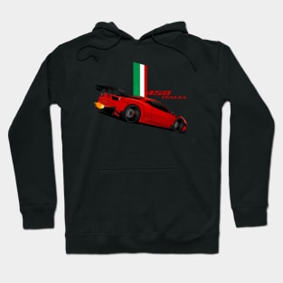 Ferrari 458 Italia red Italian Stripes Hoodie